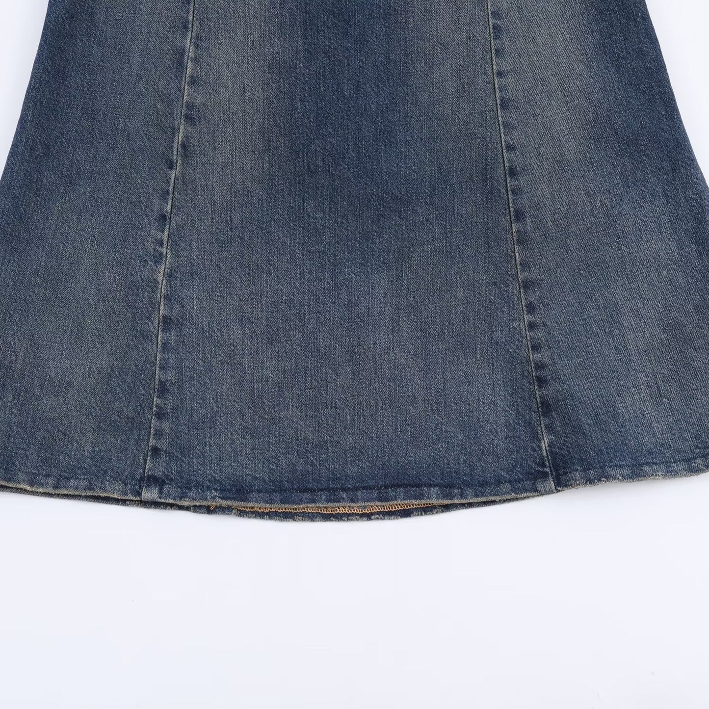 New women's western-style denim Midi dress