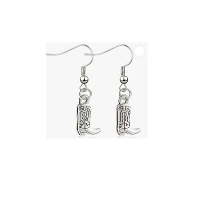 Western Cowboy Earrings, Cow Head Pistol Boots, Horse Hooves, Vintage Alloy Earrings, Ethnic Style