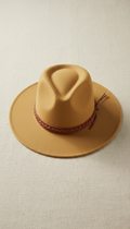 Structured Felt Hat in Dusty Taupe