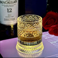 【 Send Luminous Cup Mat 】 Luminous Rotating Whiskey Glass Rotation Decompression Western Wine Glass Tumbler