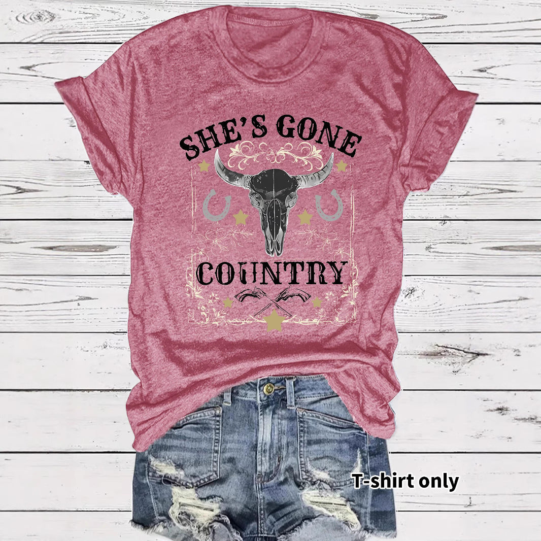 Western Cowboy Pattern T-shirt