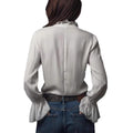 Western Bohemian Ruffle Sleeve Shirt for Women Casual Vacation Style