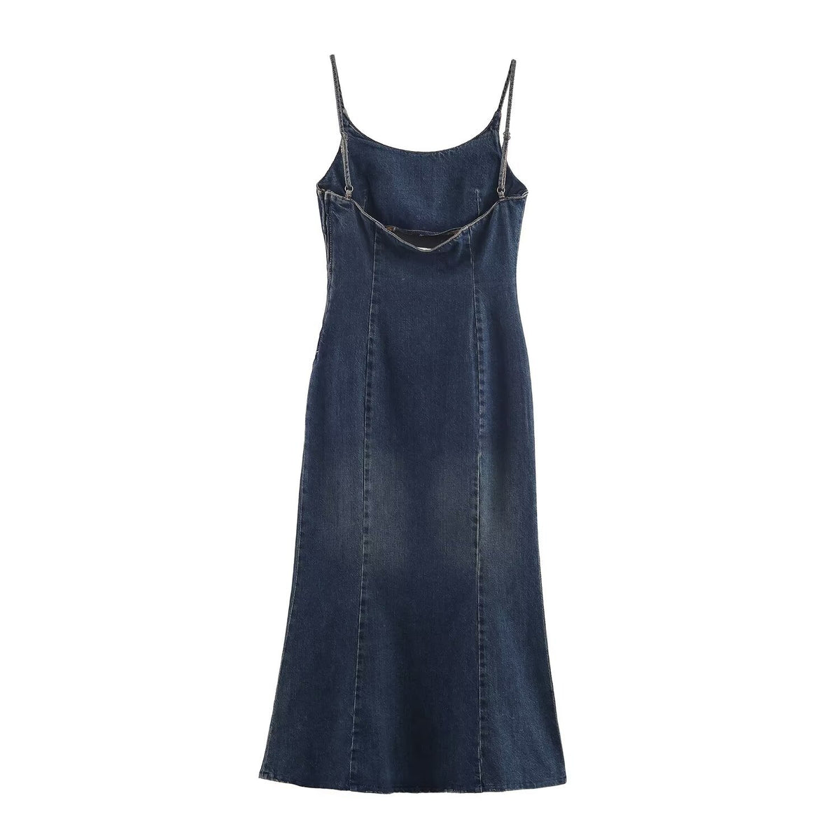 New women's western-style denim Midi dress