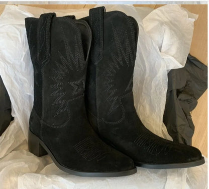Women's Western Embroidery Ankle Boot